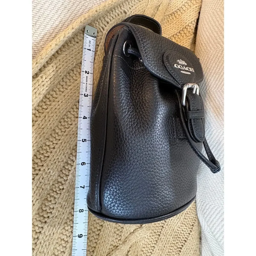 Coach Amelia Convertible Backpack Black Leather CL408 Crossbody/Shoulder - Picture 10 of 11